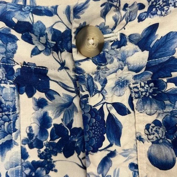 Maeve Blue Floral Cropped Pants - Picture 9 of 11